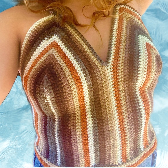 Hand Crocheted Fall Top - Picture 1 of 4
